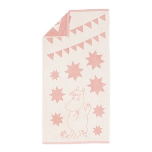 MoominArabia Mumin badhandduk 70x140 cm stjärnor rosa  