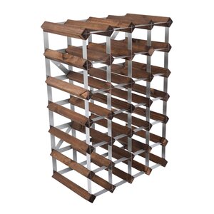 The Swedish Wine Rack Factory Vinställ 30 flaskor monterad mörk ek