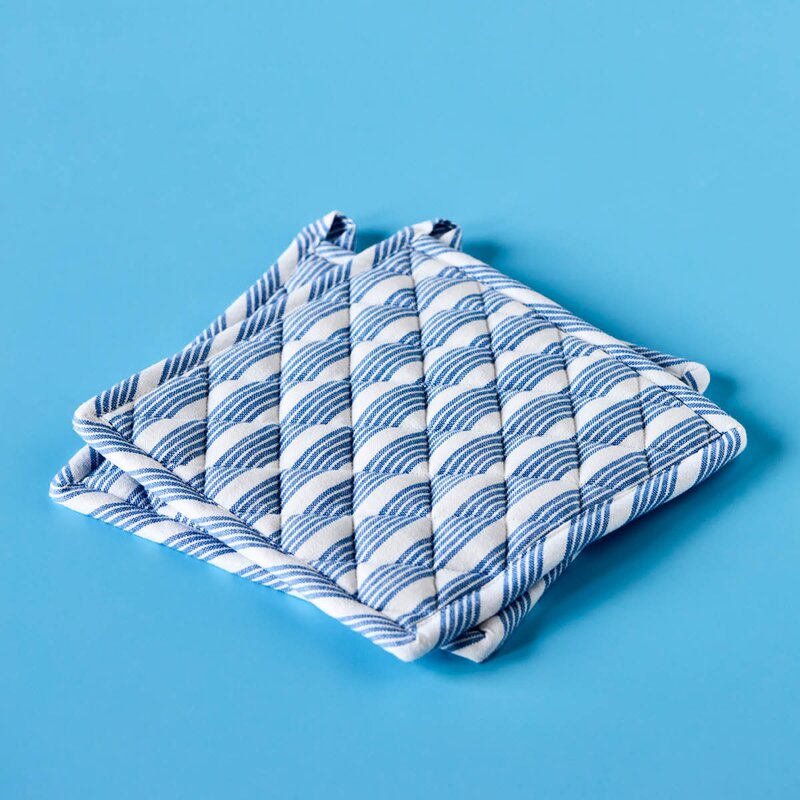 Nicolas Vahé Chef grytlapp 22,5x22,5 cm 2-pack blå/vit