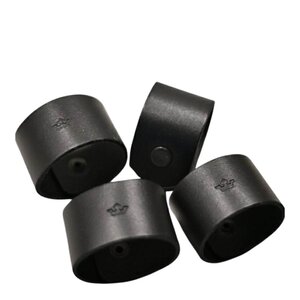 Nordan Home Servettring i läder 3 cm 4-pack svart