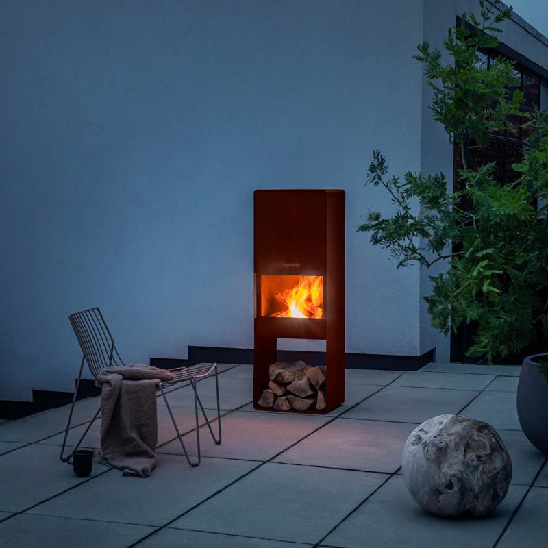 Eva Solo Firebox eldstad utomhusbruk cortenstål