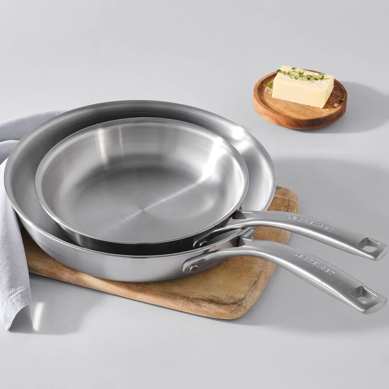 Le Creuset Essential 3-ply Stainless Steel stekpanneset 20+26 cm