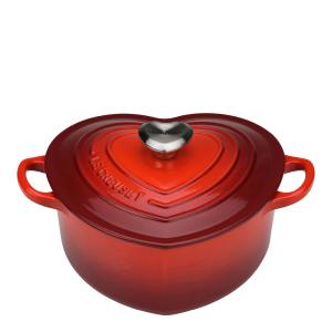 Le Creuset Gryta hjärtformad 2 L cerise