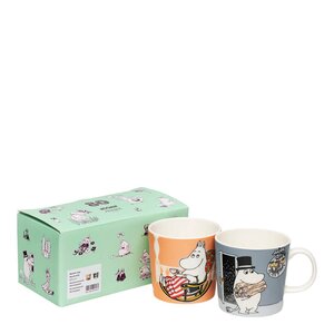 MoominArabia Muminmugg 30 cl Muminpappan + Muminmamman 2-pack 80 år