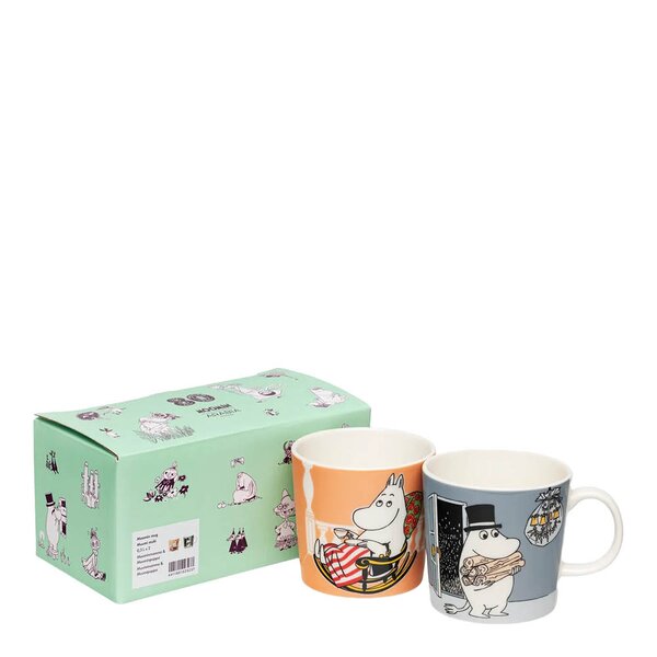MoominArabia Muminmugg 30 cl Muminpappan + Muminmamman 2-pack 80 år