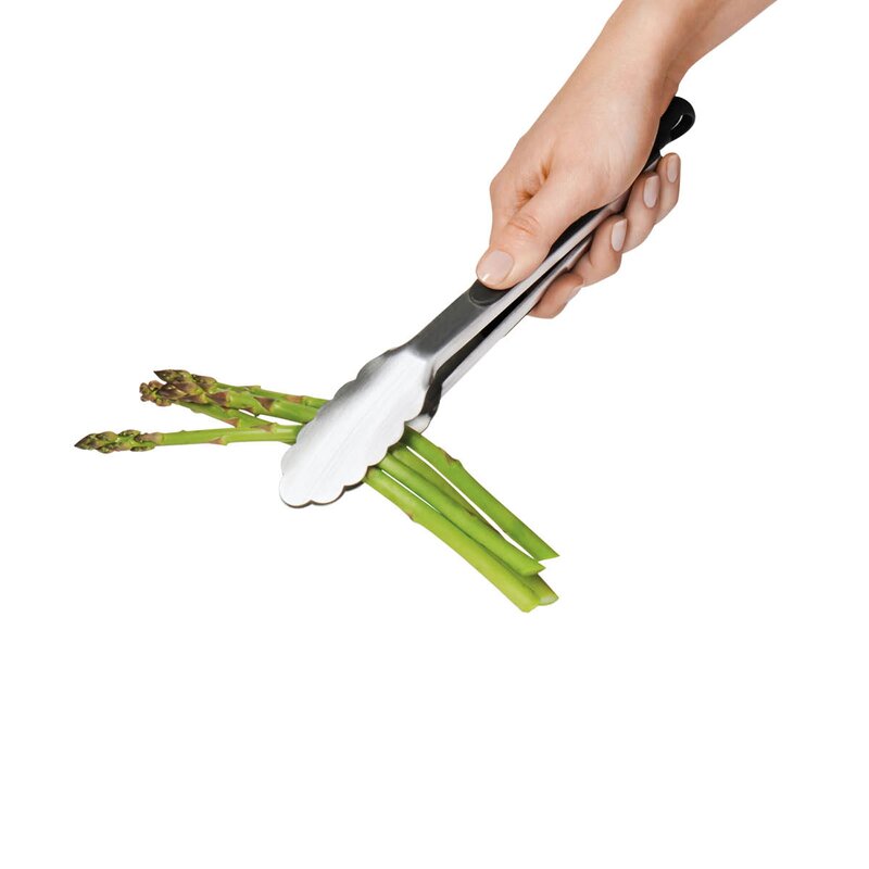 Oxo Tång set 2 delar stål/svart