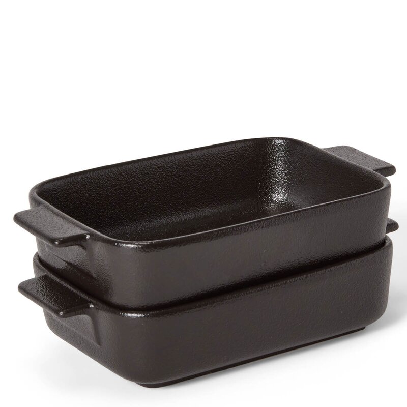Satake Ugnsform porslin 19x11 cm 2-pack svart