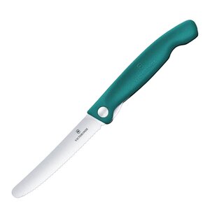 Victorinox Swiss Classic picknickkniv 11 cm vågigt blad grön