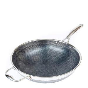 Hexclad Hybrid Wok 30 cm Silver/Svart