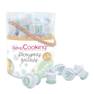 ScrapCooking Kakstämpel bokstäver och siffror 36-pack