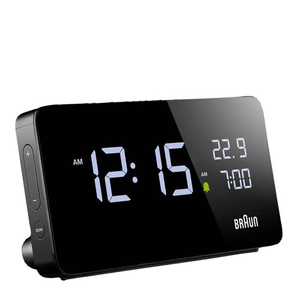 Braun Väckarklocka digital 14 cm svart