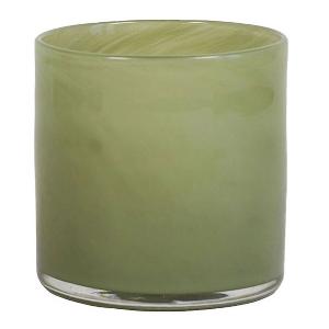 Tell Me More Lyric Ljuslykta Glas 10x10 cm Oliv