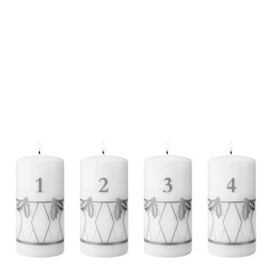 Georg Jensen 2026 adventsljus 12,5 cm 4-pack silvertryck