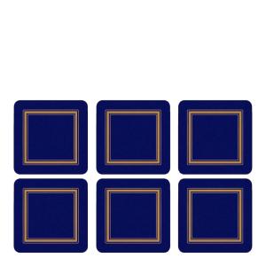 Pimpernel Classic Glasunderlägg 6-pack midnatt