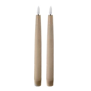 Edelweiss LED kronljus 2,2x22 cm 2-pack taupe