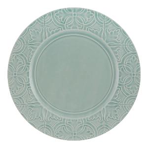 Bordallo Pinheiro Rua nova tallrik flat 28 cm aqua