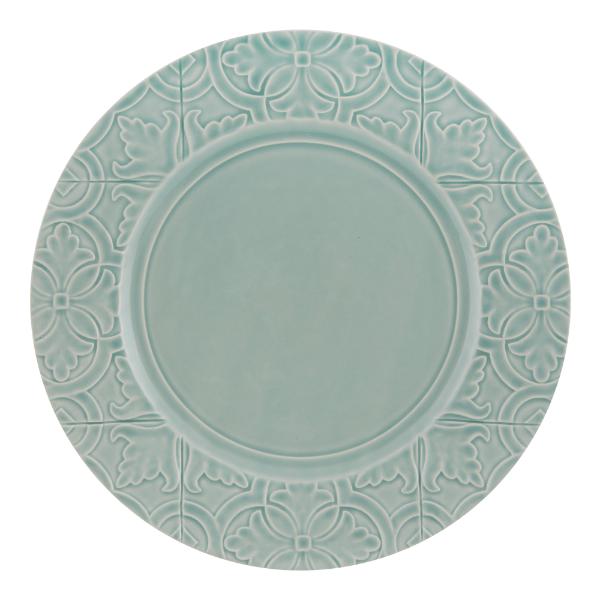 Bordallo Pinheiro Rua nova tallrik flat 28 cm aqua