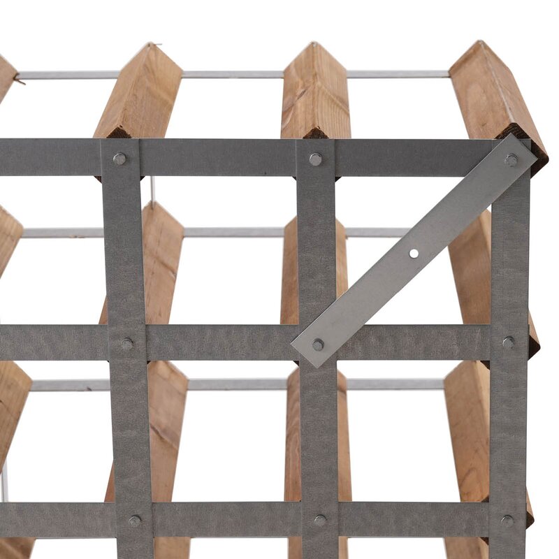 The Swedish Wine Rack Factory Vinställ 12 flaskor monterad ljus ek