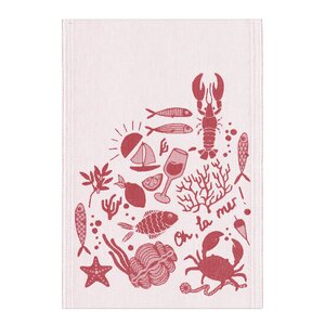 Ekelund Handduk Oh La Mer! 35x50 cm mörkröd