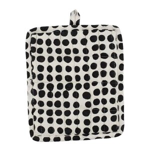 A World of Craft Dots grytlapp 17,5x21 cm vit/svart