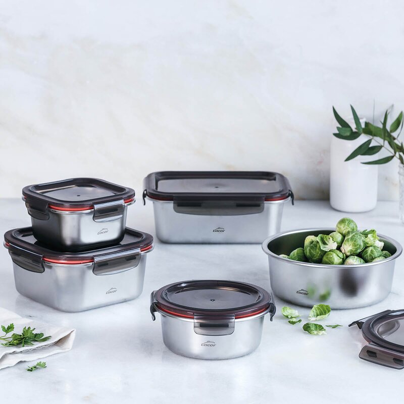 Lacor Matlåda i stål med tätt lock 1,25 L 20,5×15,5×7,4 cm