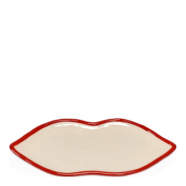 Serax Les Objets Mouleversants Lips serveringsfat L 25,5x12,5 cm röd