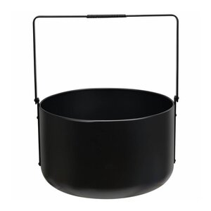 Holmen Emil vedkorg metall 40x38,5x47 cm mattsvart