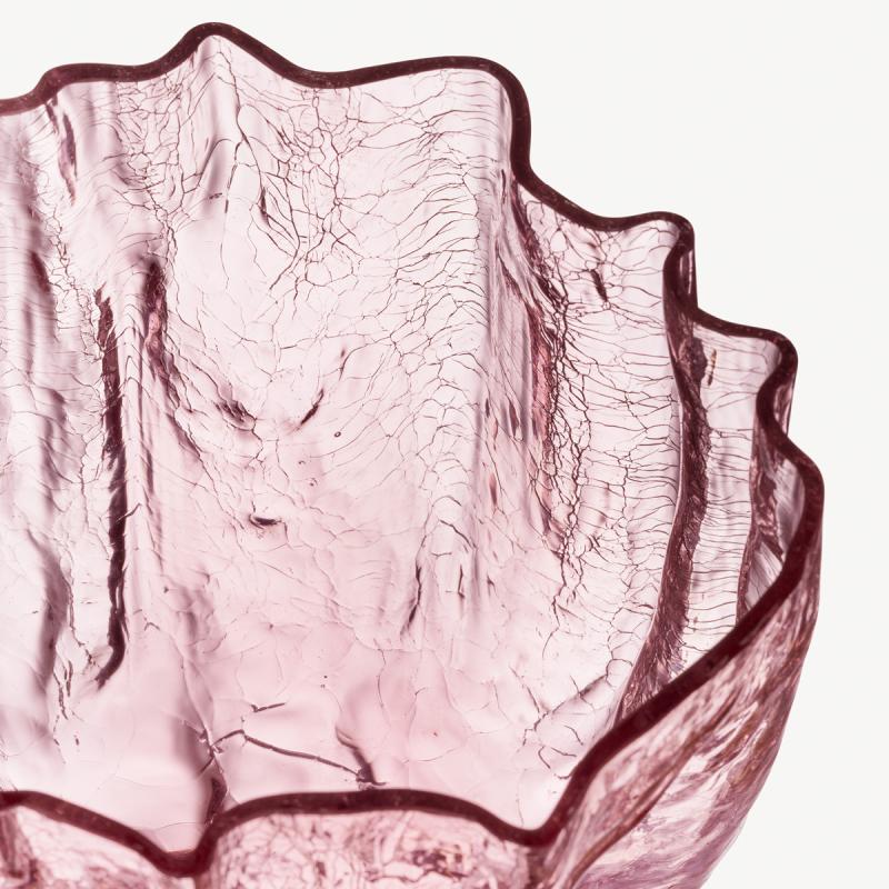 Kosta Boda Crackle Vas 17 cm Pink