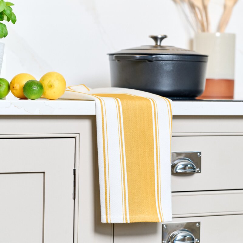 Dexam Love Colour randig kökshandduk 70x45 cm ockragul