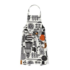Marimekko Puutarhurin Parhaat förkläde 85 cm vit/svart/orange