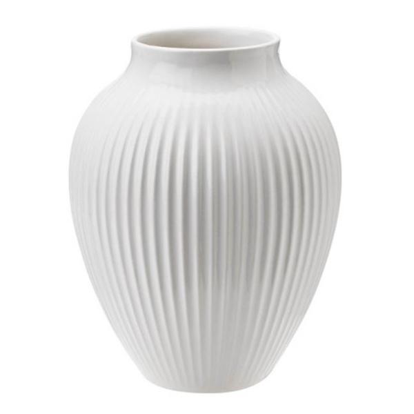 Knabstrup Keramik Ripple Vas 12,5 cm Vit