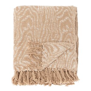 Bloomingville Okapi pläd 160x130 cm brun/sand