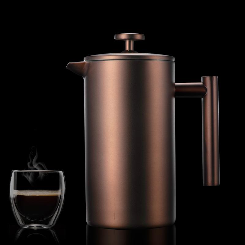 Modern House Lundi Presskanna koppar 1 L Svart
