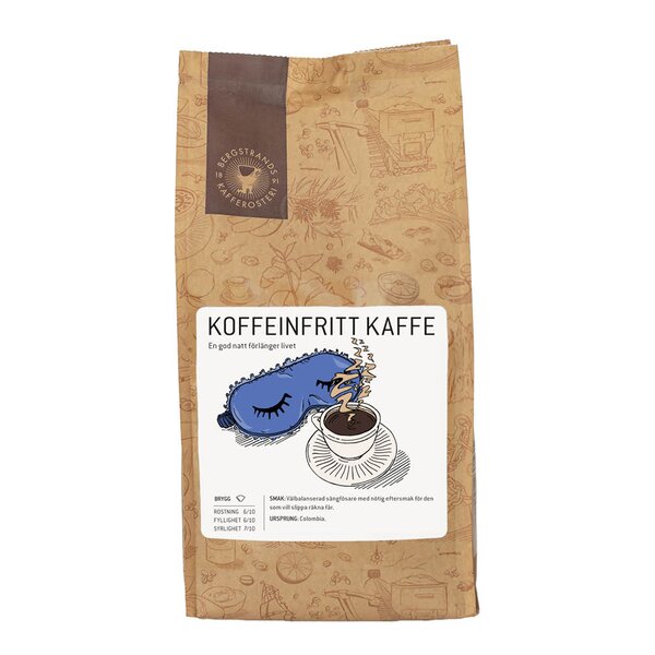 Bergstrands Kafferosteri Koffeinfritt Bryggmalet Kaffe 250 g