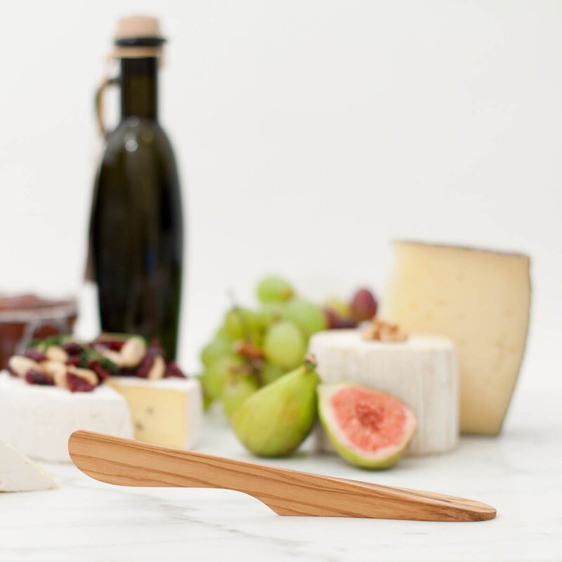 Bosign AirSpreader ost-/smörkniv självstående 20 cm olivträ