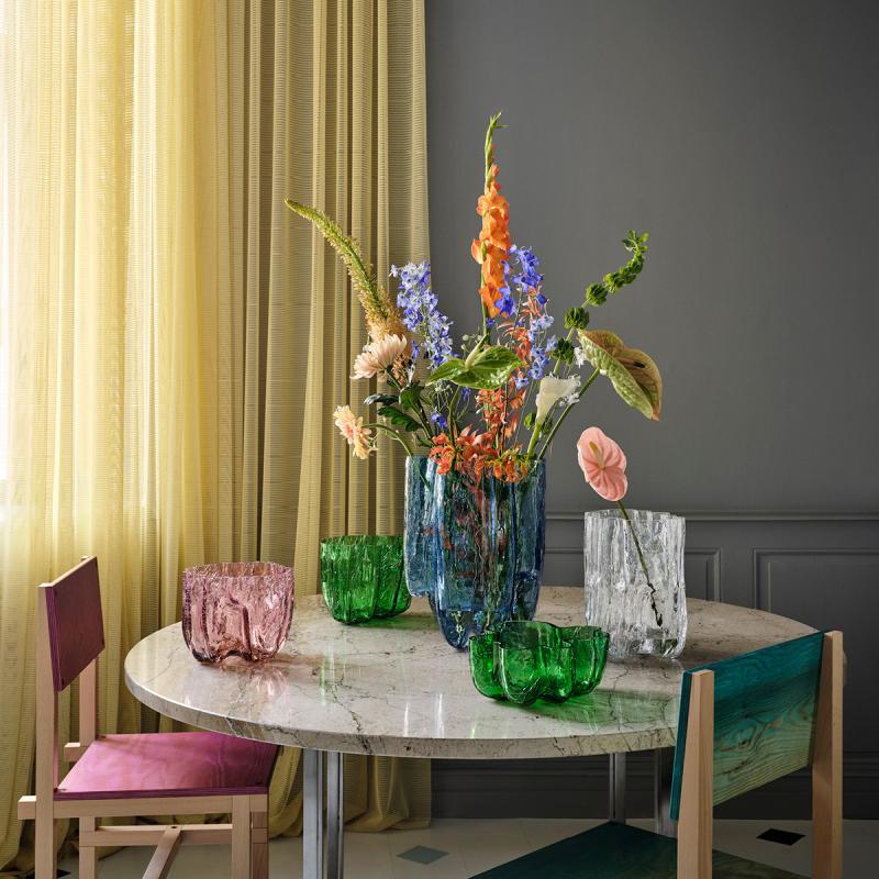 Kosta Boda Crackle Vas 17 cm Pink