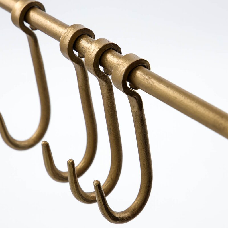 House Doctor Stång med 6 krokar 60 cm mässing