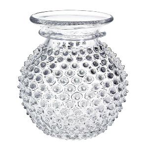Klimchi Hobnail vas med kant 18 cm crystal