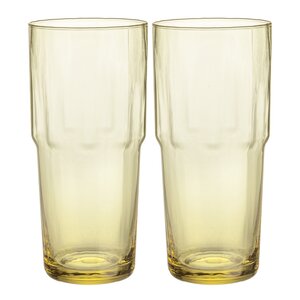 iittala Solare högt glas 39 cl 2-pack eldgul