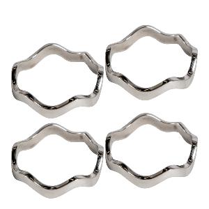 Sagaform Servettringar Anna 5 cm 4-pack Silver Silver