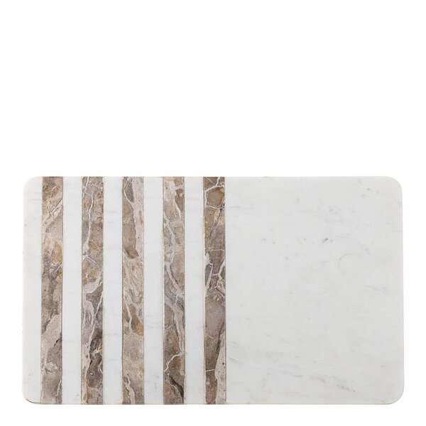 Bloomingville Skärbräda Novelle i marmor 38x22,5x1,5 cm vit