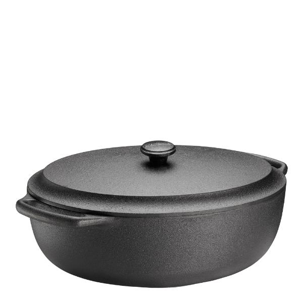 Gryta oval med järnlock 6 L