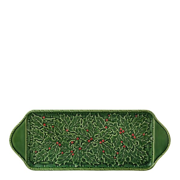 Bordallo Pinheiro Holly fat 46,5 cm mistel grön