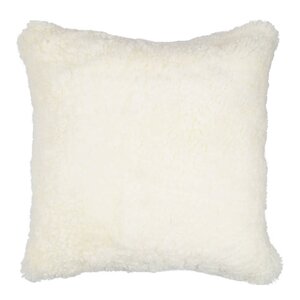 Natures Collection Kudde New Zealand fårskinn kort ull 40x40 cm white