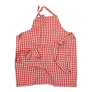 A World of Craft Maria förkläde 70x82 cm röd/naturfärgad