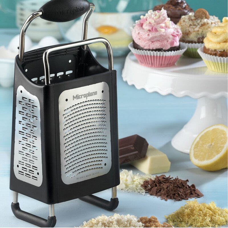 Microplane Box Grater rivjärn med 4 sidor 27 cm svart