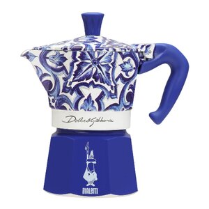 Bialetti D&G moka express 3-koppar 13 cl blå