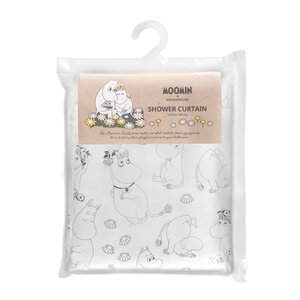 Dsignhouse x Moomin Mumin duschdraperi 180x200 cm vit