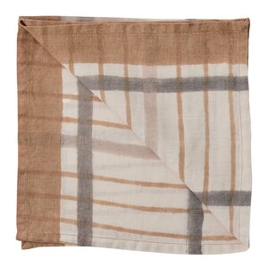 Tell Me More Ella tygservett 50x50 cm Hazelnut checkered