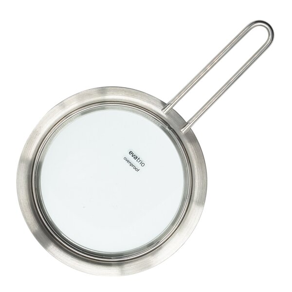 Eva Trio Platt glaslock 13 cm borstat stål